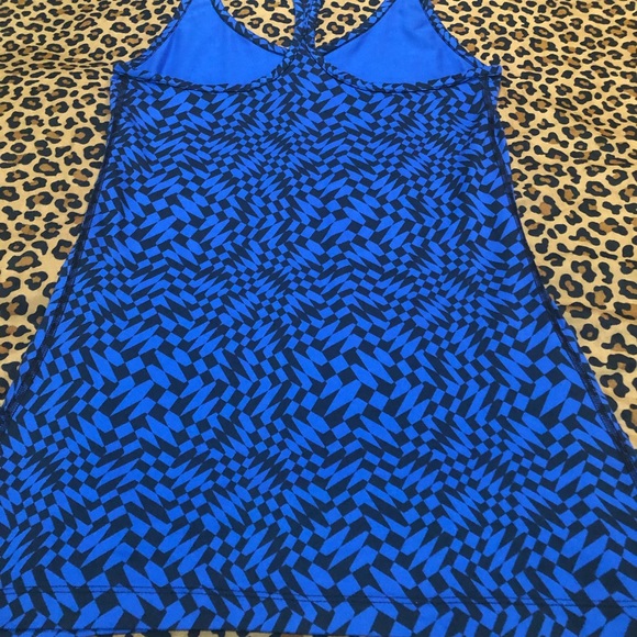 NIKE Dri Fit Racerback Tank Top Size XS Blue&Black - Picture 6 of 12